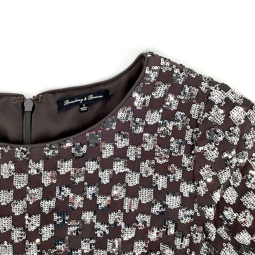 Broadway & Broome Gray Sequin Night Out Dress S - Picture 2 of 14